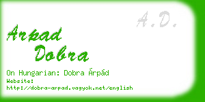 arpad dobra business card